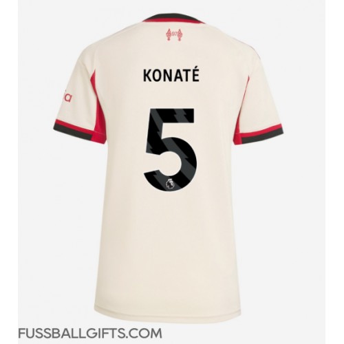Liverpool Ibrahima Konate #5 Fußballbekleidung Auswärtstrikot Damen 2025-26 Kurzarm